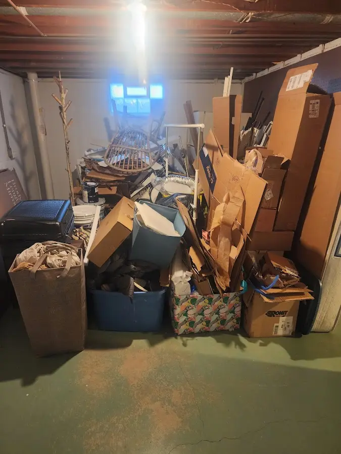 Roll-off dumpster container at job site for Construction Dumpster Rental in Beecher